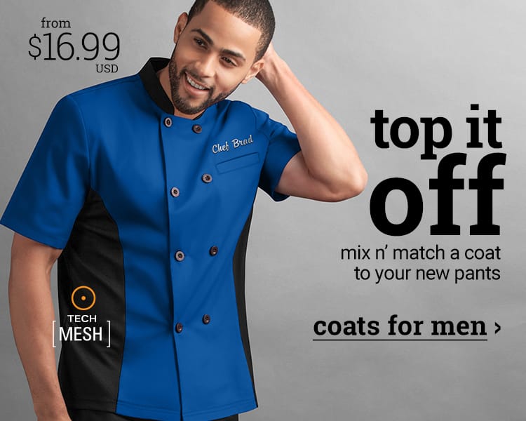 New on sale chef uniforms